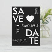 Carte de sauvegarde de dates de typographie modern (Debout devant)