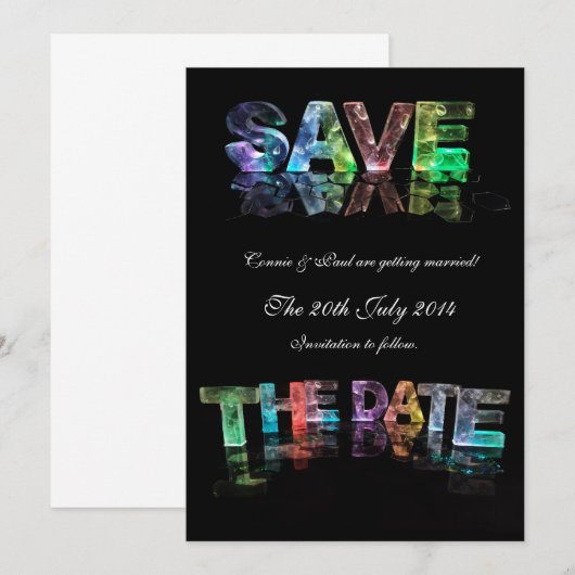 Carte de sauvegarde de la date (Devant / Derrière)