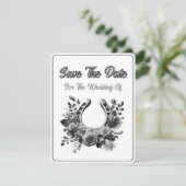 Carte de sauvegarde de la date à chevalière monoch (Debout devant)