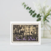 Carte de sauvegarde de la date avec portrait vinta (Debout devant)