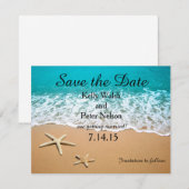 Carte de sauvegarde de la date de l'étoile de mer (Devant / Derrière)