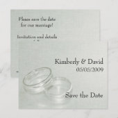 Carte de sauvegarde de la date de mariage (Argent) (Devant / Derrière)