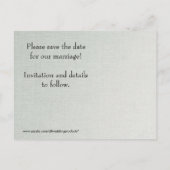 Carte de sauvegarde de la date de mariage (Argent) (Dos)