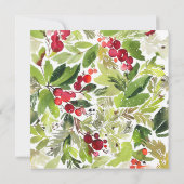 Carte de sauvegarde de la date d'hiver avec feuill (Dos)