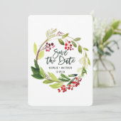 Carte de sauvegarde de la date du feuillage d'hive (Debout devant)