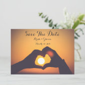 Carte de sauvegarde de la date, mains d'amants, co (Debout devant)