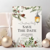 Carte de sauvegarde de la fête de Noël à la lanter