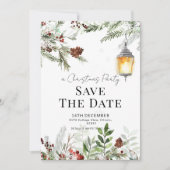 Carte de sauvegarde de la fête de Noël à la lanter (Devant)