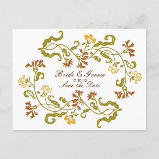 Carte de sauvegarde de la guirlande d'automne (Devant)