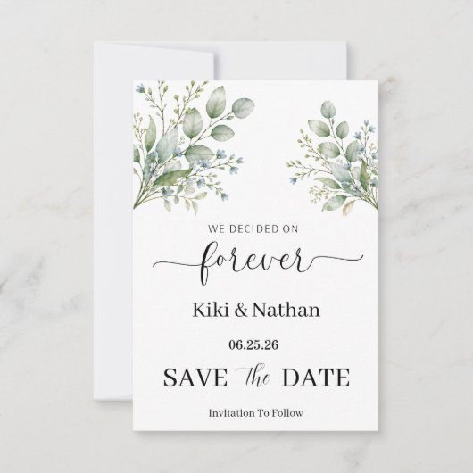Carte de sauvegarde de mariage (Devant)