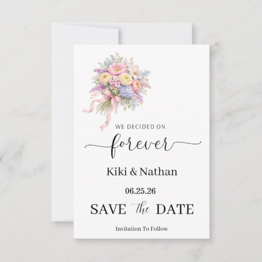 Carte de sauvegarde de mariage (Devant)