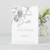 Carte de sauvegarde de mariage à branche d'olive a (Debout devant)