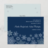 Carte de sauvegarde de mariage à flocons de neige (Devant / Derrière)