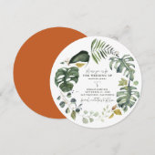 Carte de sauvegarde de mariage à l'aquarelle flora (Devant / Derrière)