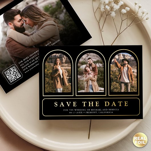 Carte de sauvegarde de mariage de code QR de photo