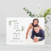 Carte de sauvegarde de mariage de Noël à l'aquarel (Debout devant)