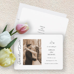 Carte de sauvegarde de mariage de photo marron rus