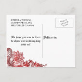 Carte de sauvegarde de mariage Halloween élégante (Dos)