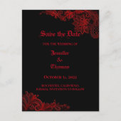 Carte de sauvegarde de mariage Halloween élégante (Devant)
