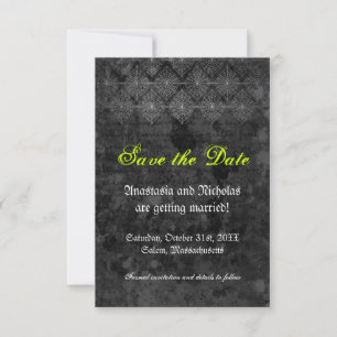 Carte de sauvegarde de mariage Halloween sinistre
