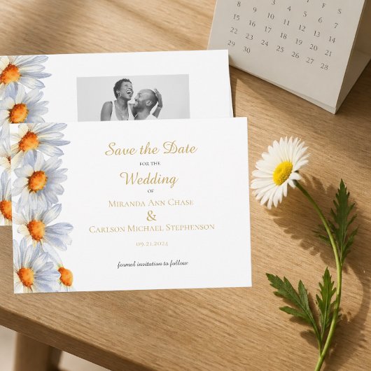 Carte de sauvegarde de mariage Happy Daisy