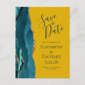 Carte de sauvegarde de mariage Moutarde Agate Or S (Devant)