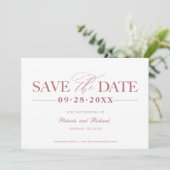 Carte de sauvegarde de mariage simple moderne sans (Debout devant)