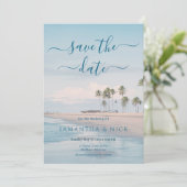 Carte de sauvegarde de mariage sur la plage de l'o (Debout devant)