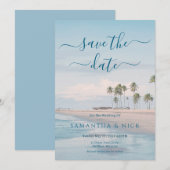 Carte de sauvegarde de mariage sur la plage de l'o (Devant / Derrière)