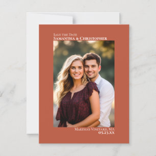 Carte de sauvegarde de mariage verticale en photo