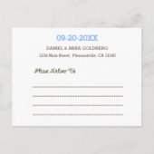 Carte de sauvegarde de photo de Bar Mitzvah Bleu T (Dos)