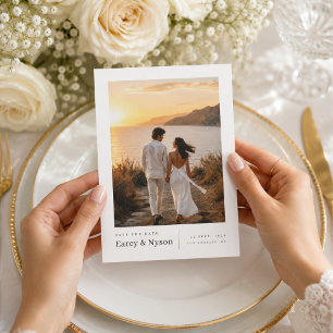 Carte de sauvegarde de photo de mariage Golden Coa