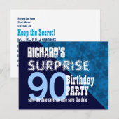 Carte de sauvegarde diagonale pour 90e anniversair (Devant / Derrière)