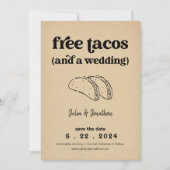 Carte de sauvegarde drôle de tacos gratuits (Devant)