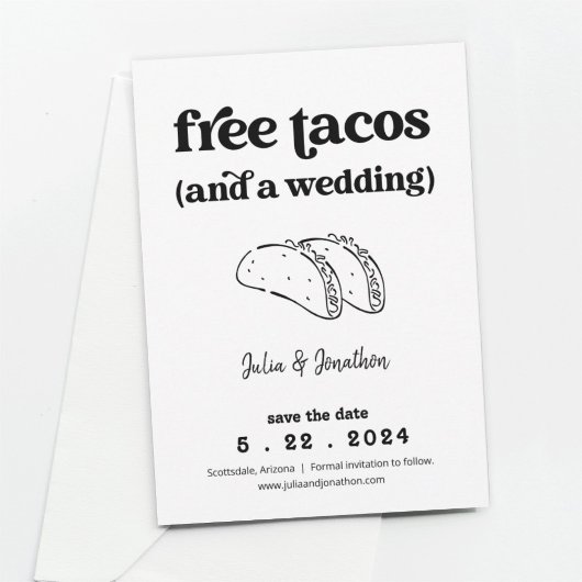 Carte de sauvegarde drôle de tacos gratuits