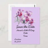 Carte de sauvegarde du 80e anniversaire Fleur d'or (Devant / Derrière)