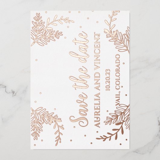 Carte de sauvegarde en feuille d'or rose (Recto)