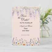 carte de sauvegarde florale de date (Debout devant)