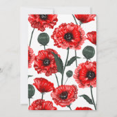 Carte de sauvegarde florale Fleurs de pavot rouge (Dos)