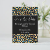 CARTE DE SAUVEGARDE LÉOPARD BLEU NOIR RSVP (Debout devant)