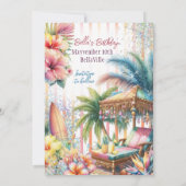 Carte de sauvegarde Luau de plage tropicale d'été (Dos)