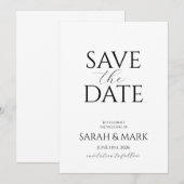 Carte de sauvegarde minimaliste moderne (Devant / Derrière)