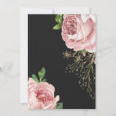 Carte de sauvegarde romantique de roses vintage (Dos)