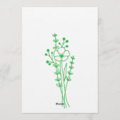 Carte de Save the Date avec cadre ondulé vert et p (Dos)