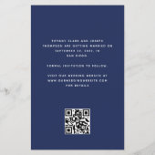 Carte de Save the Date Code QR Photo Arche Bleu Ma (Dos)
