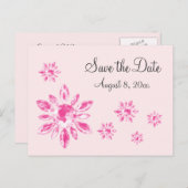 Carte de Save the Date de Crystal (rose) (Devant / Derrière)