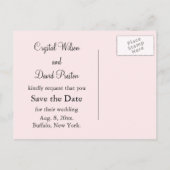 Carte de Save the Date de Crystal (rose) (Dos)