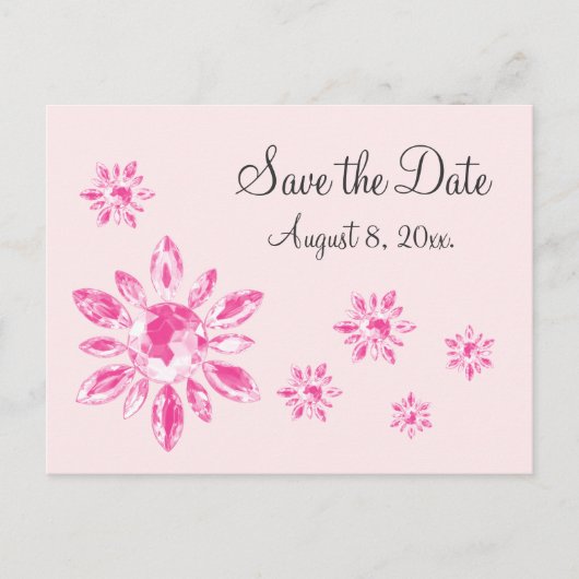 Carte de Save the Date de Crystal (rose) (Devant)