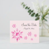 Carte de Save the Date de Crystal (rose) (Debout devant)