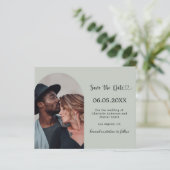 Carte de Save the Date de mariage avec arche en ve (Debout devant)